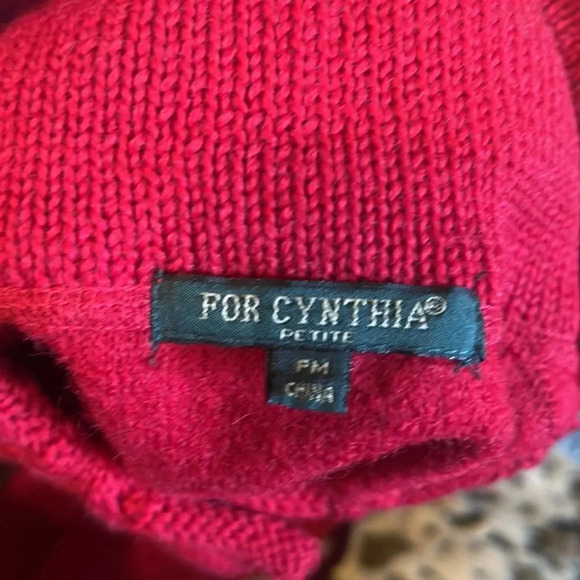 For Cynthia ( Cynthia Rowley ) Red Wool Buttoned Jacket - Picture 8 of 8